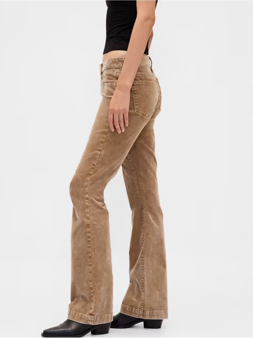 GAP $118 long and lean low rise corduroy flare jeans